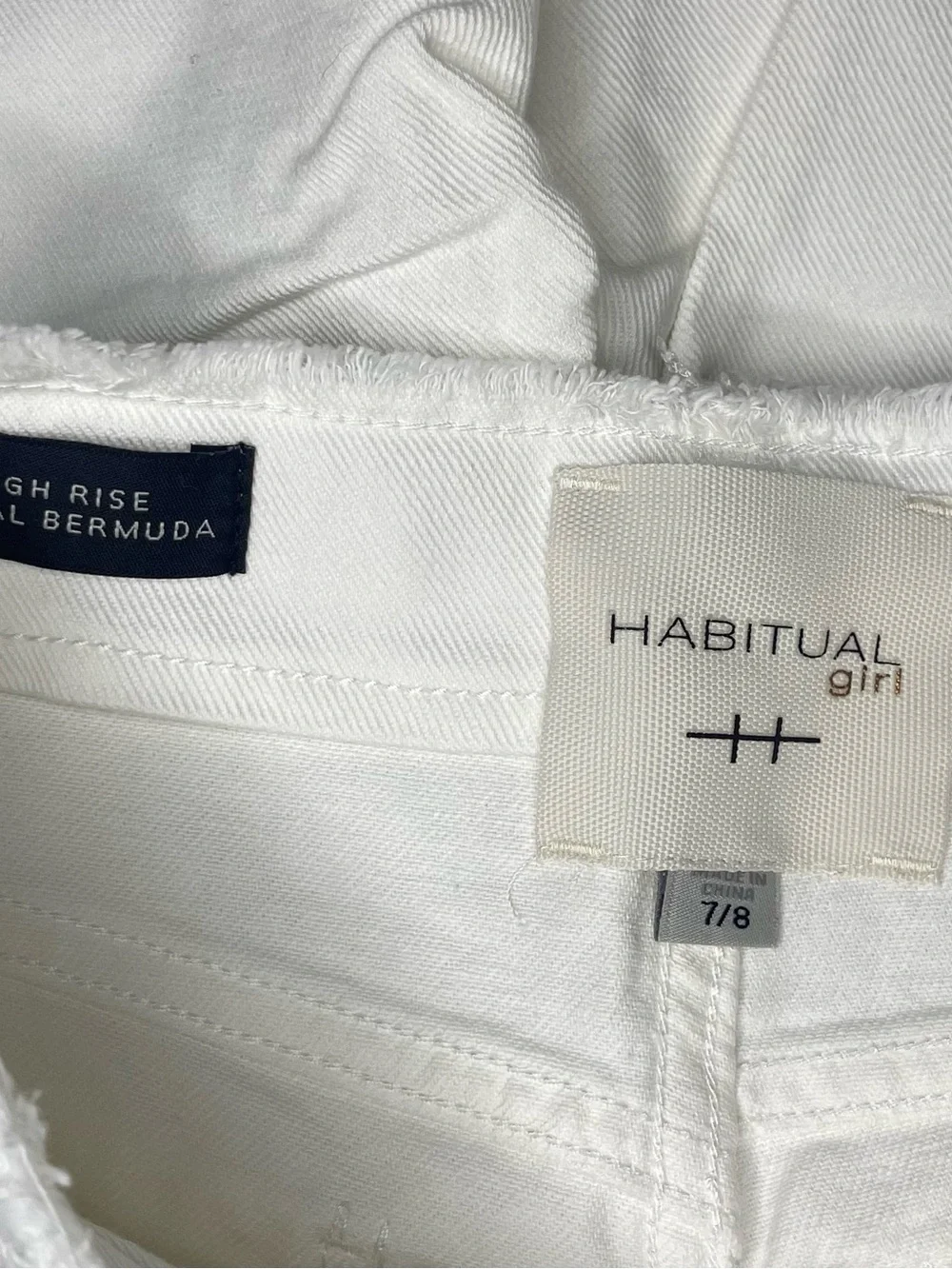 Habitual Girl White High-Rise Bermuda Shorts